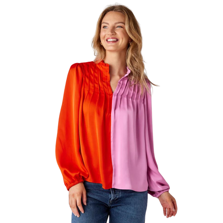 Crosby Gabby Blouse Tropical Colorblock