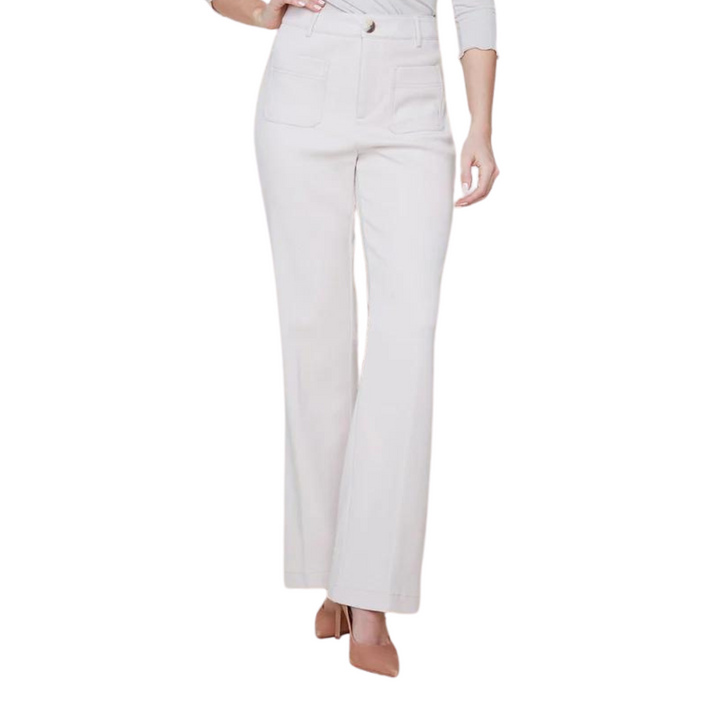 Renuar Knit Cord Pant Oyster