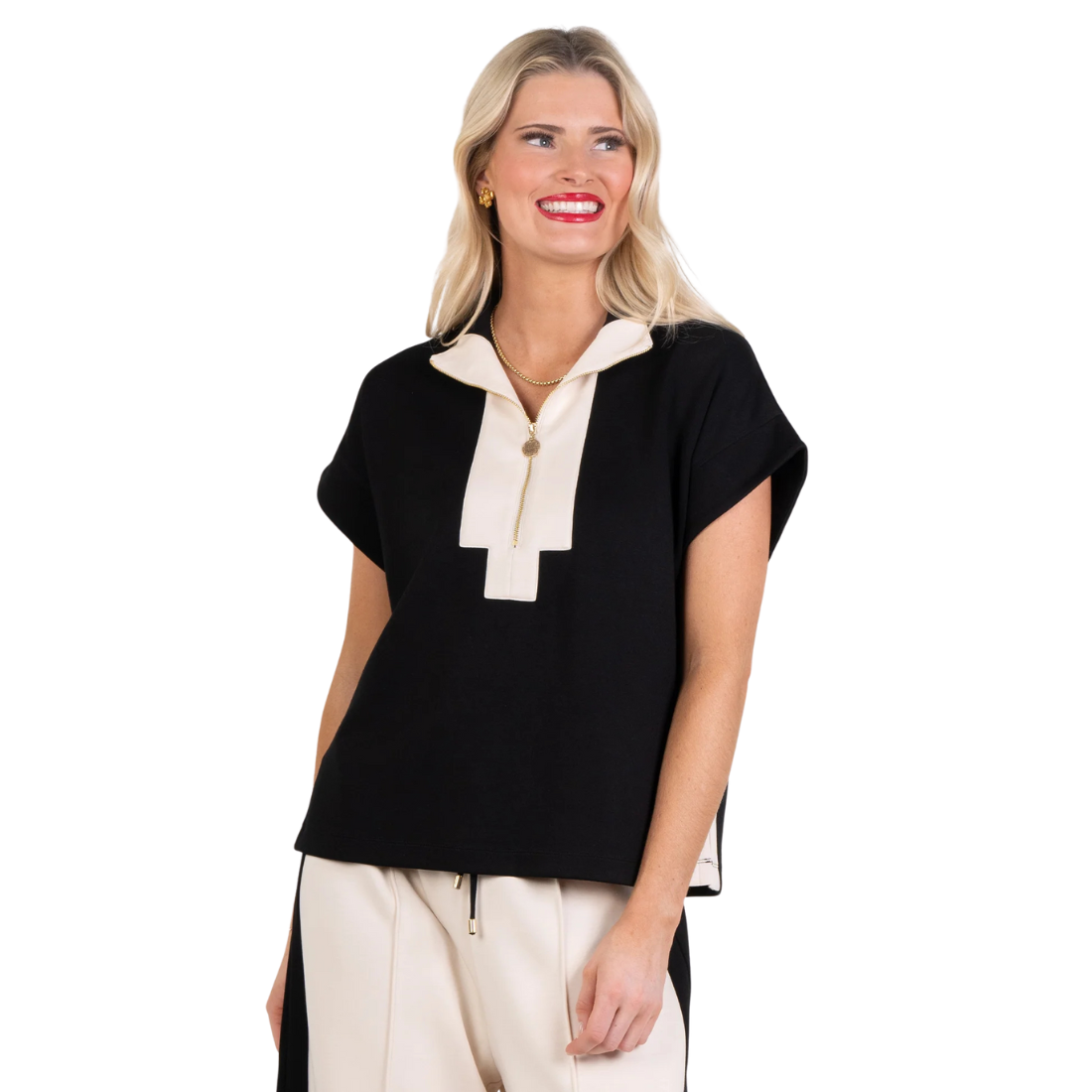 Emily McCarthy Poppy Pullover Black Sand