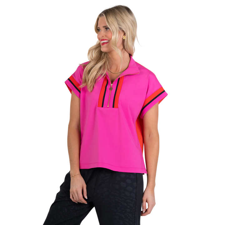 Emily McCarthy Poppy Pullover Berry Color Block