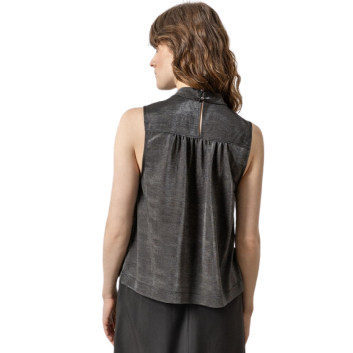 Lilla P Sparkle Sleeveless Mock Neck Top