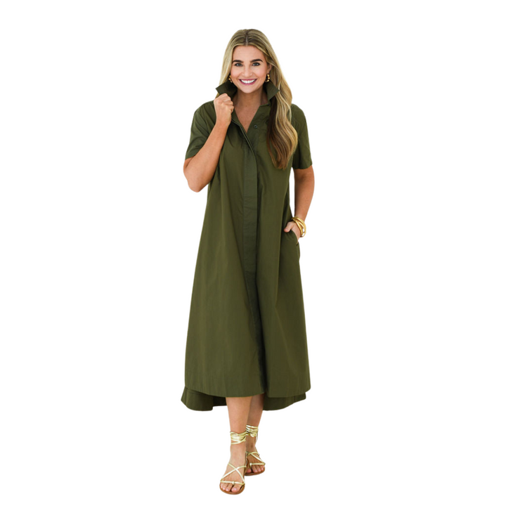 Caryn Lawn Millie Dress Olive