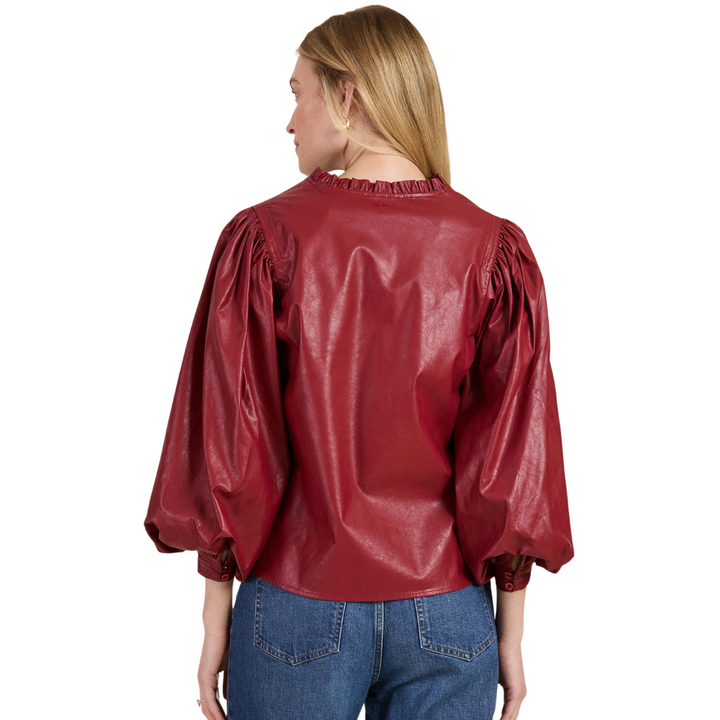 Tyler Boe Ellery Pleather Top Cayenne