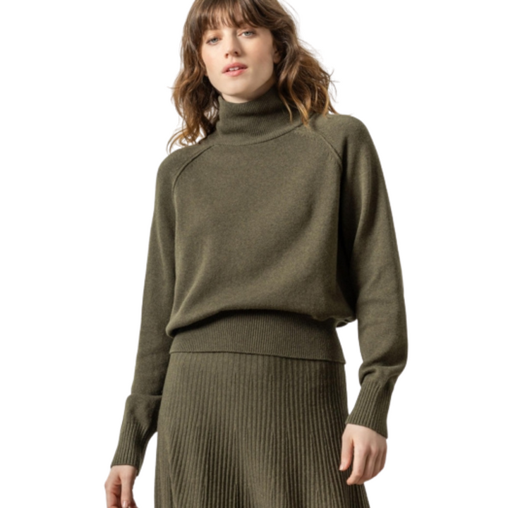 Lilla P Raglan Turtleneck Sweater Loden