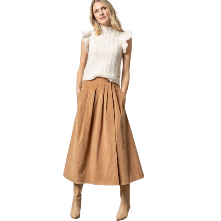 Lilla P Corduroy Wrap Skirt