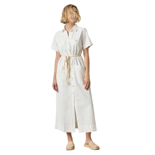 Lilla P Short Sleeve Maxi Shirt Dress