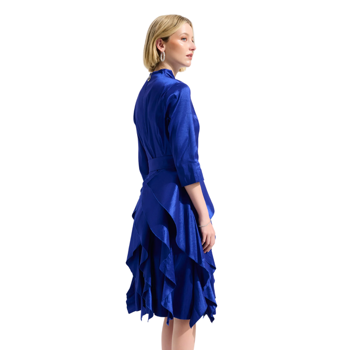 Joseph Ribkoff Fit and Flare Ruffle Skirt Dress