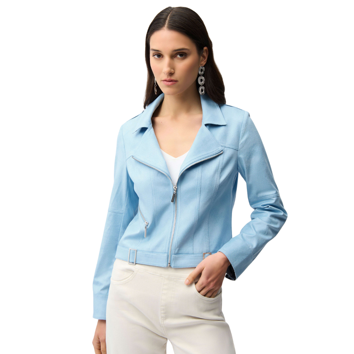 Joseph Ribkoff Foiled Faux Suede Jacket