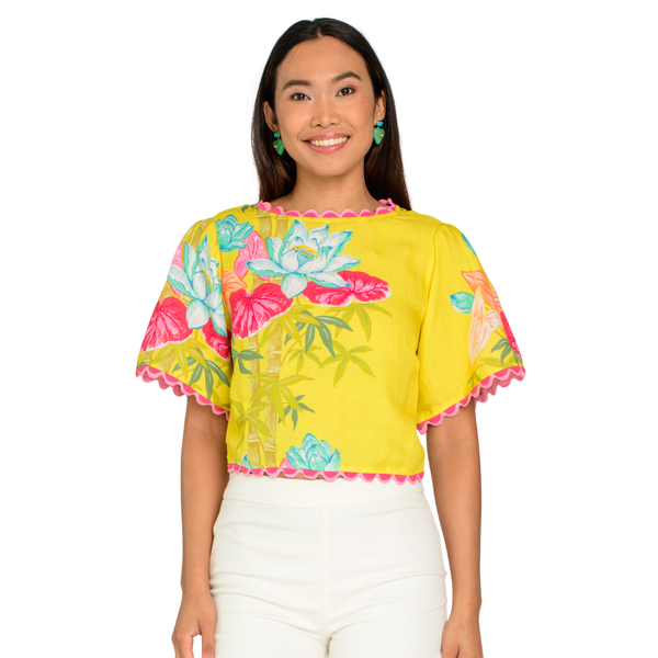 Elizabeth James Paloma Top Tropical Bamboo
