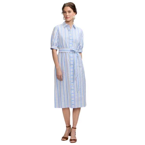 Foxcroft Esther Midi Striped Dress