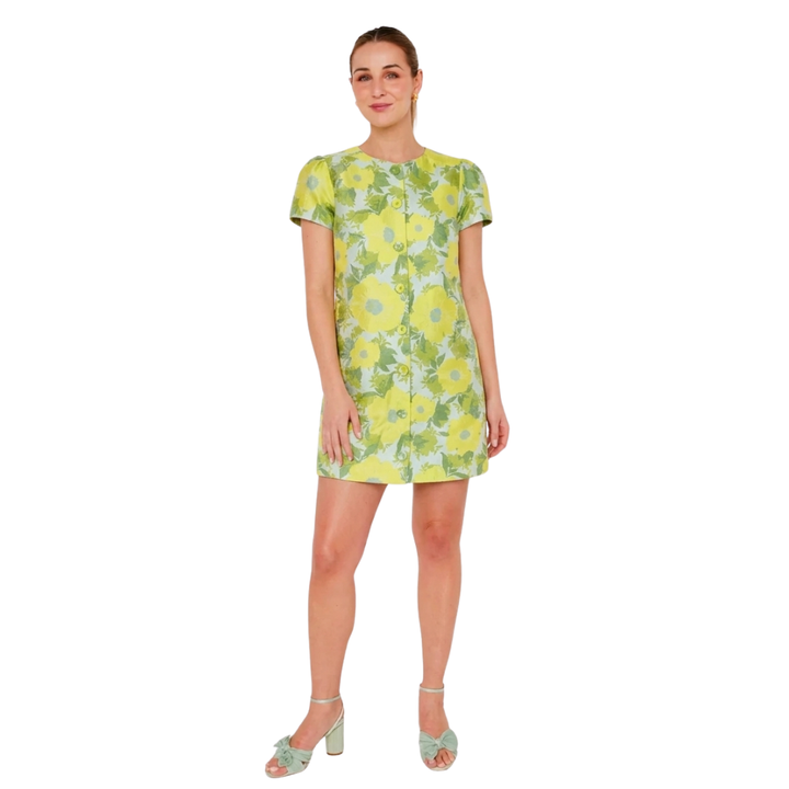 Abbey Glass Ellen Dress Citron Garden