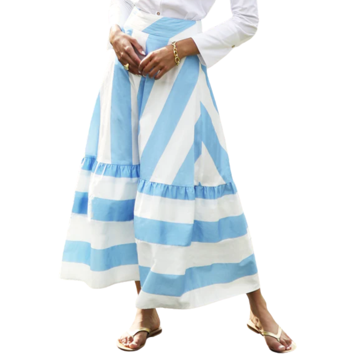 CK Bradley Trask Skirt Sky Top Stripe