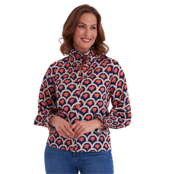 CK Bradley Plato Blouse Camber Naval Blue
