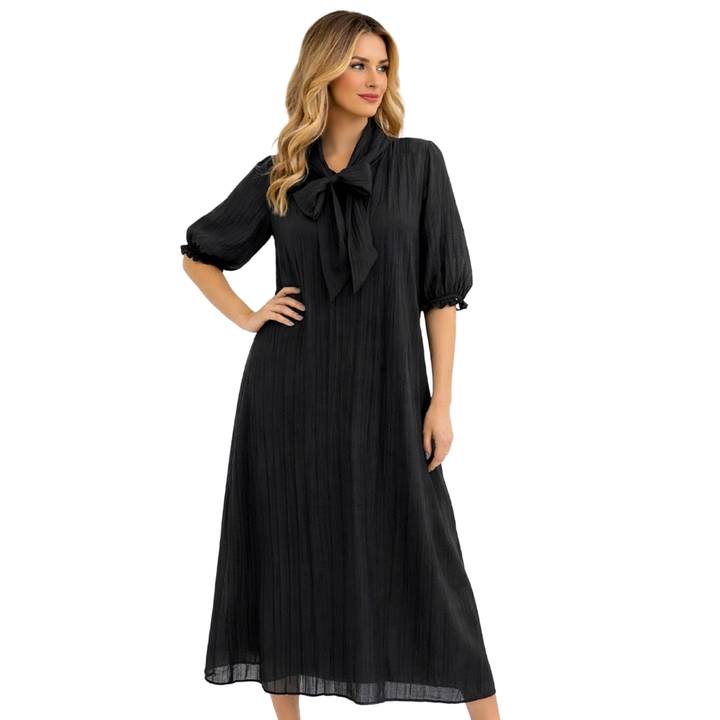 Caryn Lawn Ryan Bow Maxi Dress