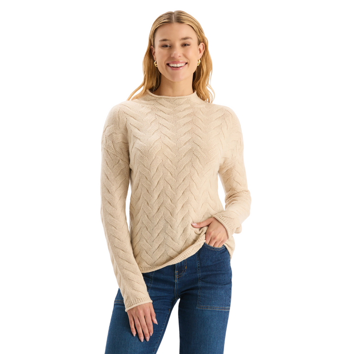 Tyler Boe Gracie Cashmere Basketweave Sweater