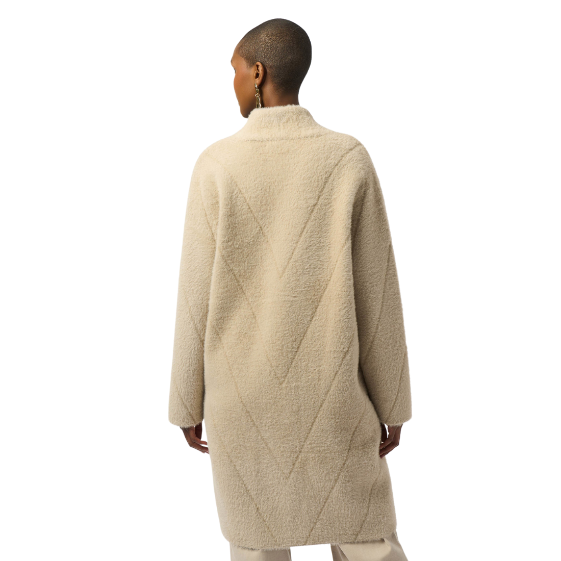 Joseph Ribkoff Feather Yarn Sweater Knit Coat