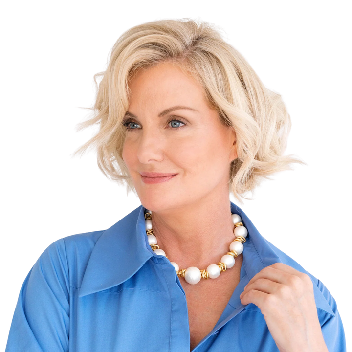 Susan Shaw Cotton Pearl Link Necklace