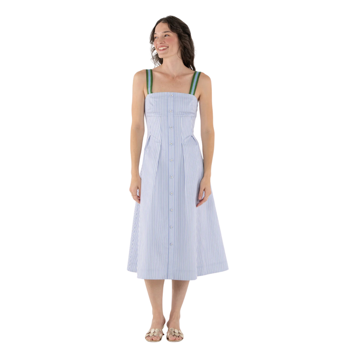 Emily McCarthy Constance Midi Grapemist Stripe