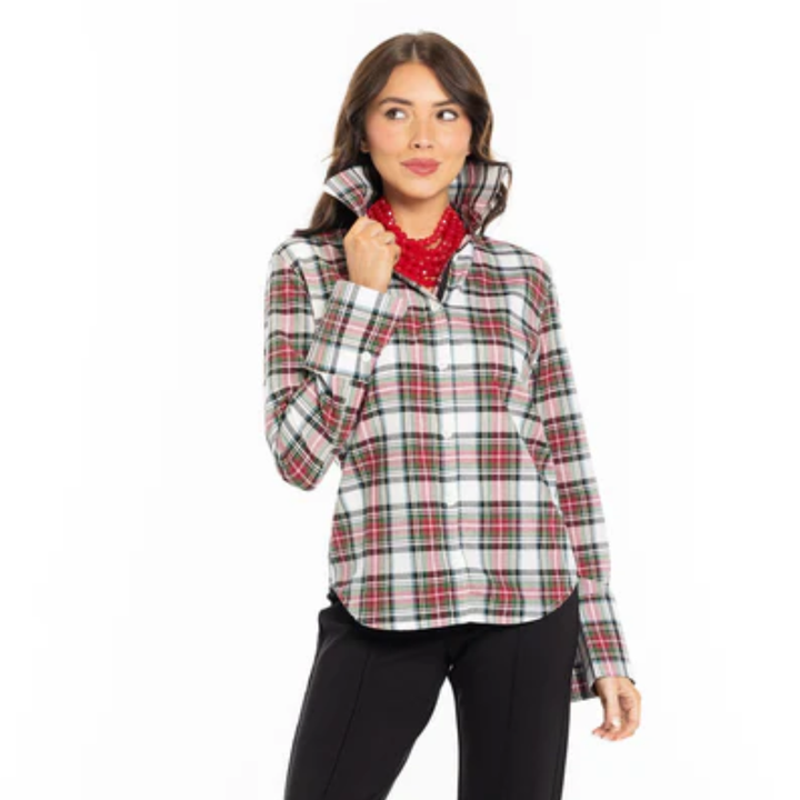 Holly Shae Liz Top Holiday Plaid
