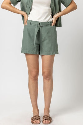 Lilla P Belted Canvas Shorts Seagrass