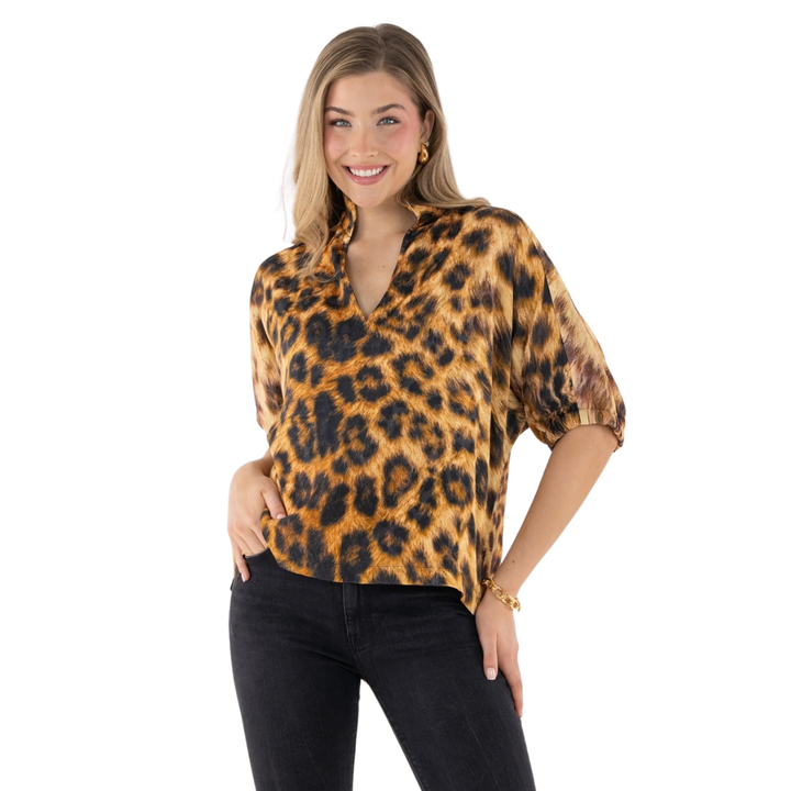 Emily McCarthy Poppy Top Leopard