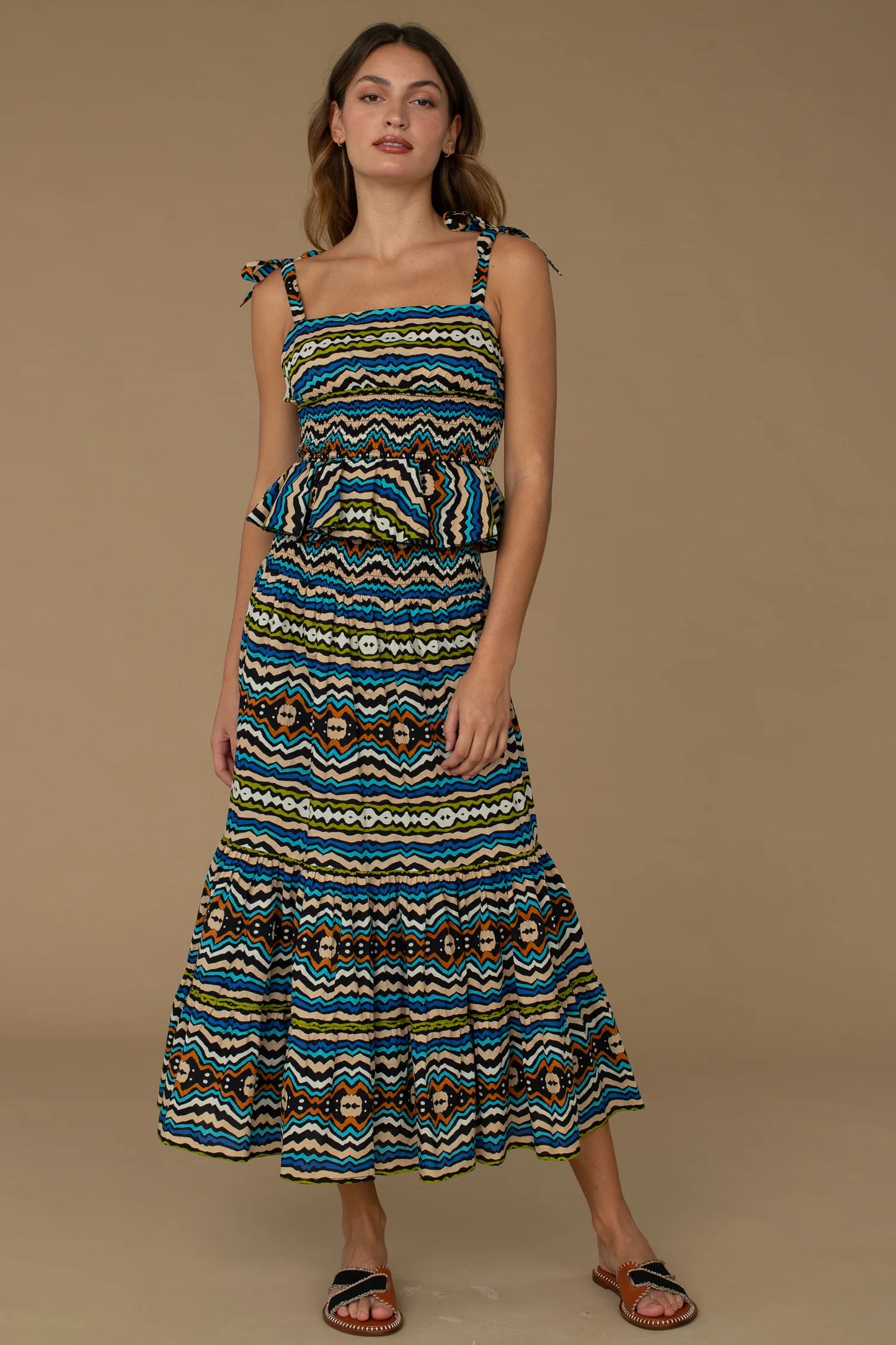 Elizabeth James Izzy Skirt Ikat Stripe