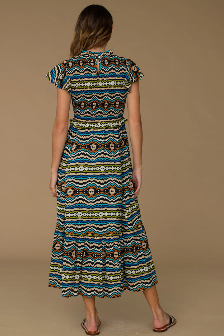 Elizabeth James Lila Dress Ikat Stripe