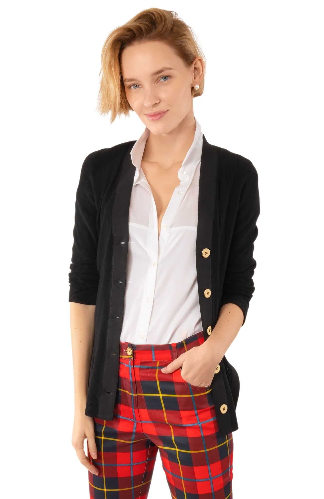 Gretchen Scott Grosgrain Cardigan