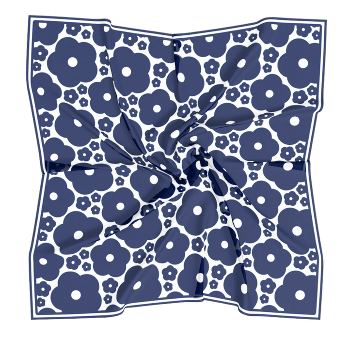 Swells Navy Poppy Scarf