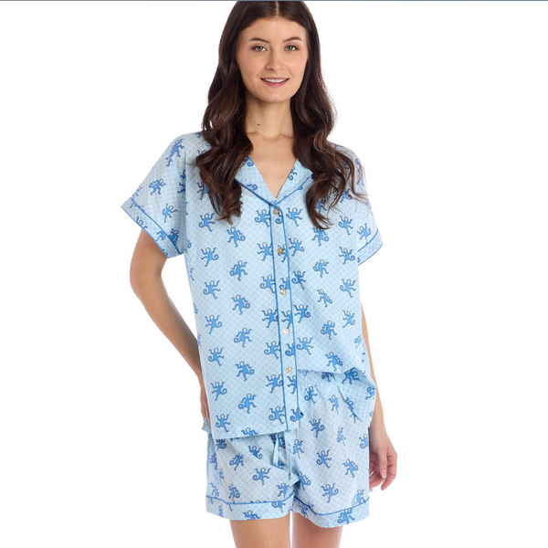 Happy Monkey Short Pajama Set