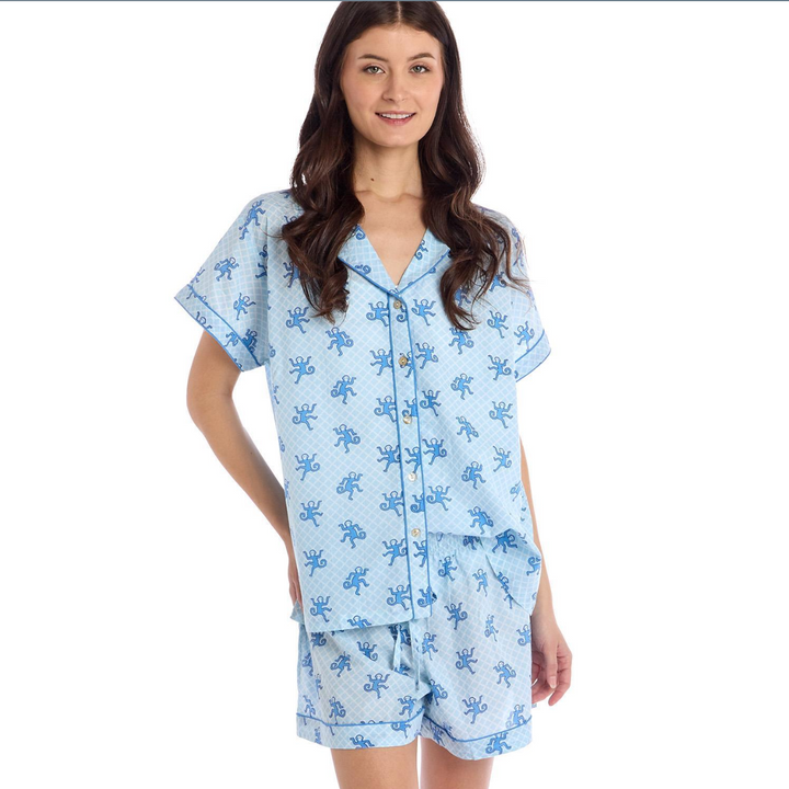 Happy Monkey Short Pajama Set