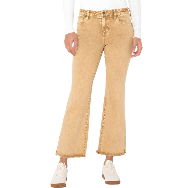 Liverpool Hannah Crop Flare Fray Hem