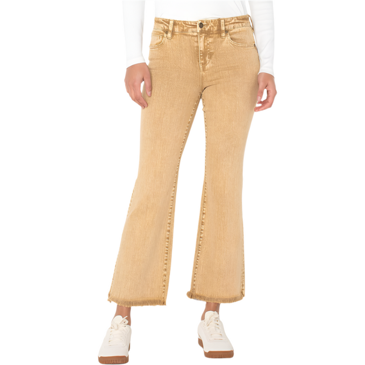 Liverpool Hannah Crop Flare Fray Hem