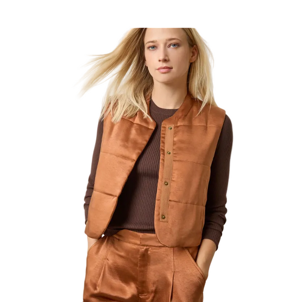 Lilla P Satin Quilted Vest