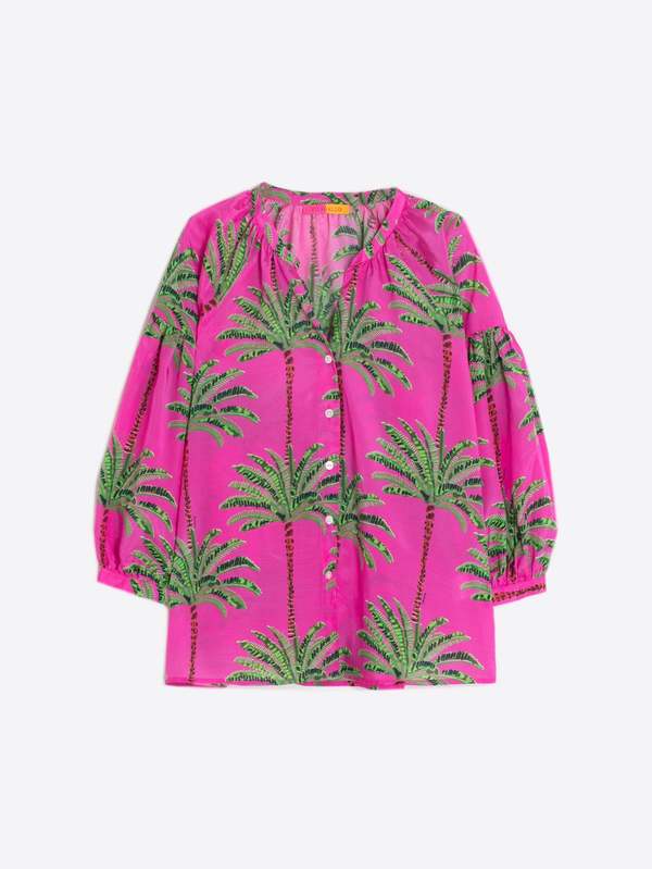 Vilagallo Mabel Top Pink Palm