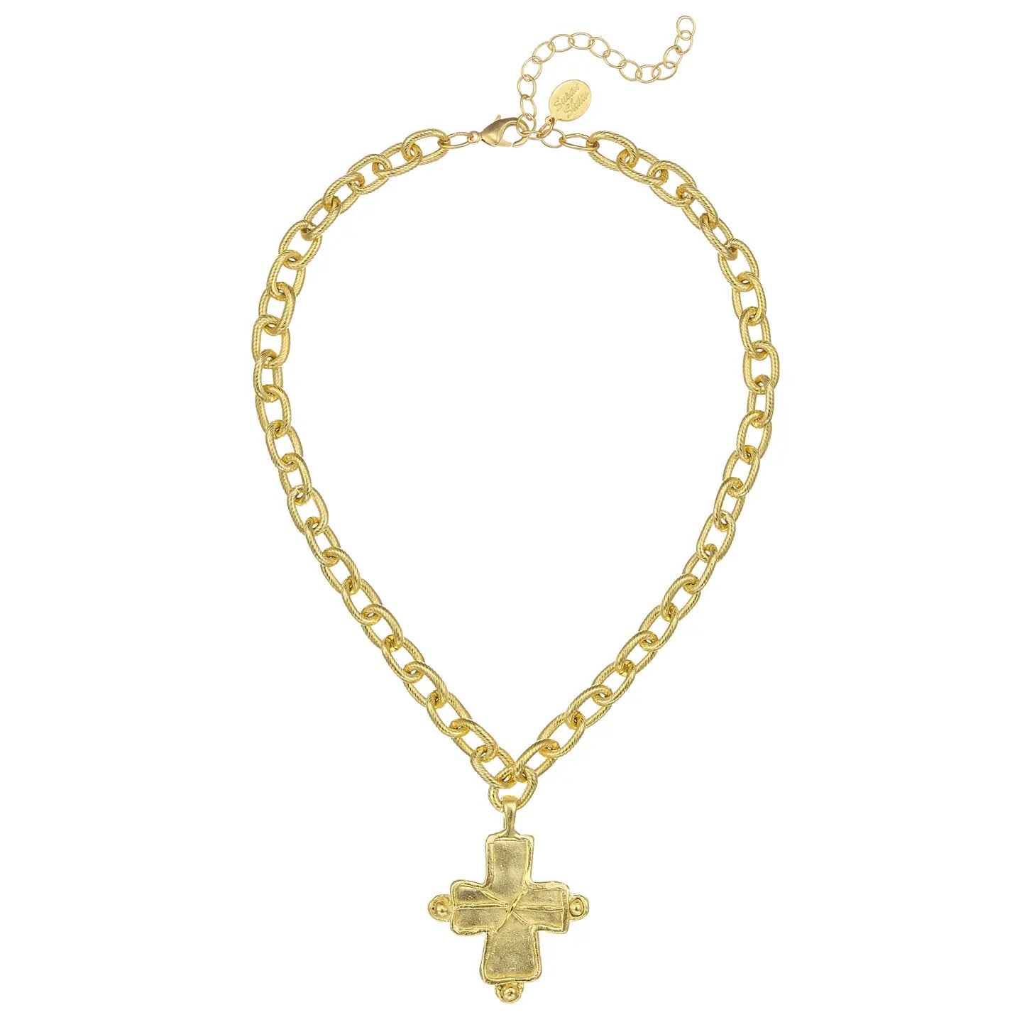 Susan Shaw Gold Cross Chain Necklace