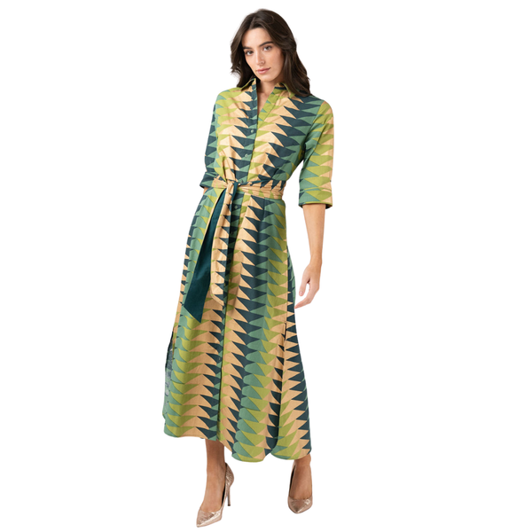 Beau & Ro Eloise Dress Forest Bagru