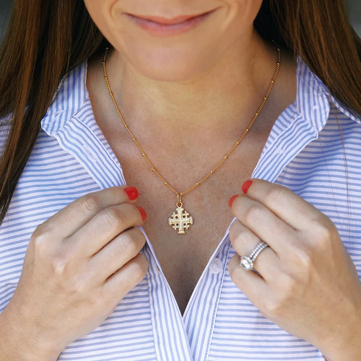 Susan Shaw Dainty Jerusalem Cross Necklace