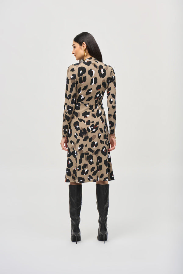 Joseph Ribkoff Animal Midi Wrap Dress