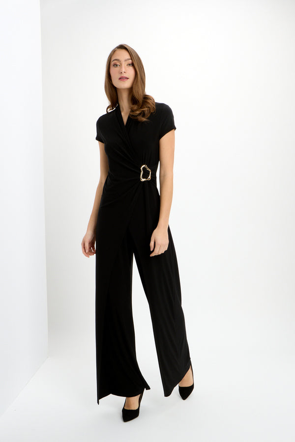 Joseph Ribkoff Buckle Wrap Jumpsuit