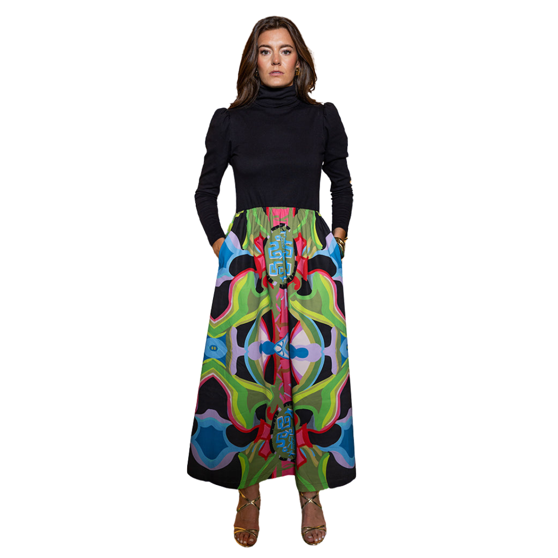 House of MBR Keaton Turtleneck Dress