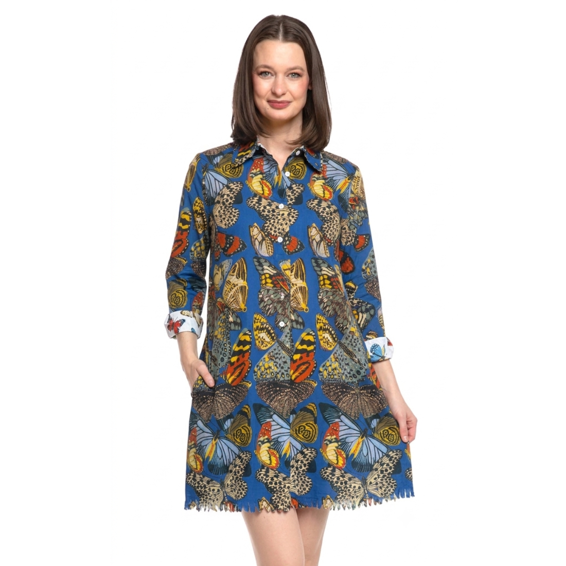 Dizzy Lizzie Chatham Dress Blue Butterfly