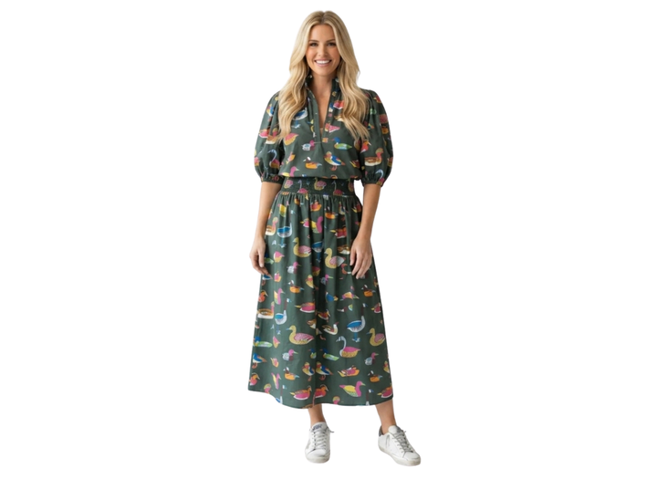 Caryn Lawn Sutton Skirt Olive Duck