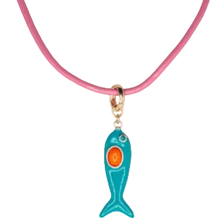 Smith & Co Leather Fish Necklace