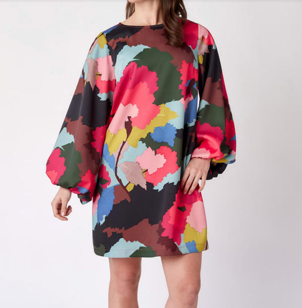 Crosby Cecily Dress Painted Floral