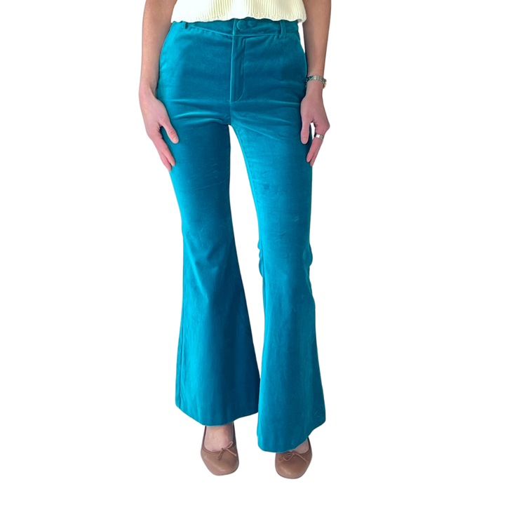 Elizabeth James Tilda Pant Velvet Turquoise
