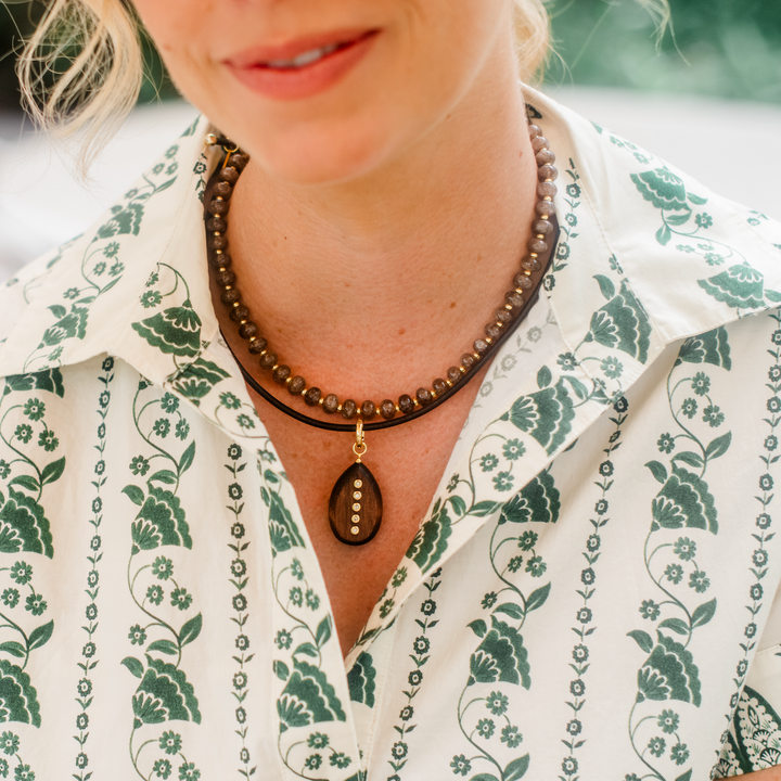 Smith & Co. Wooden Dusk Necklace