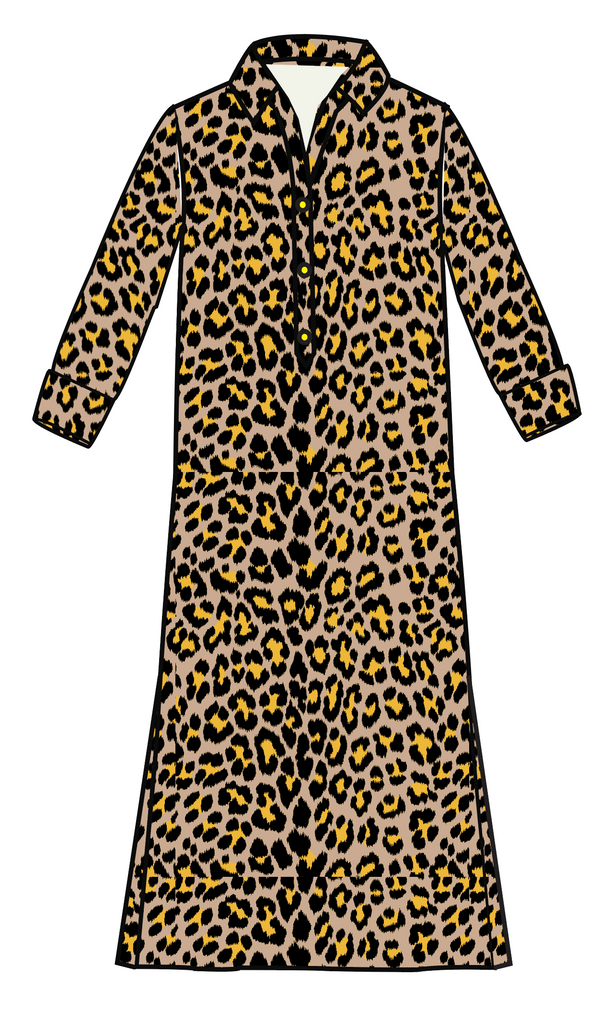 Jude Connally Kallan Dress Cheetah Gold