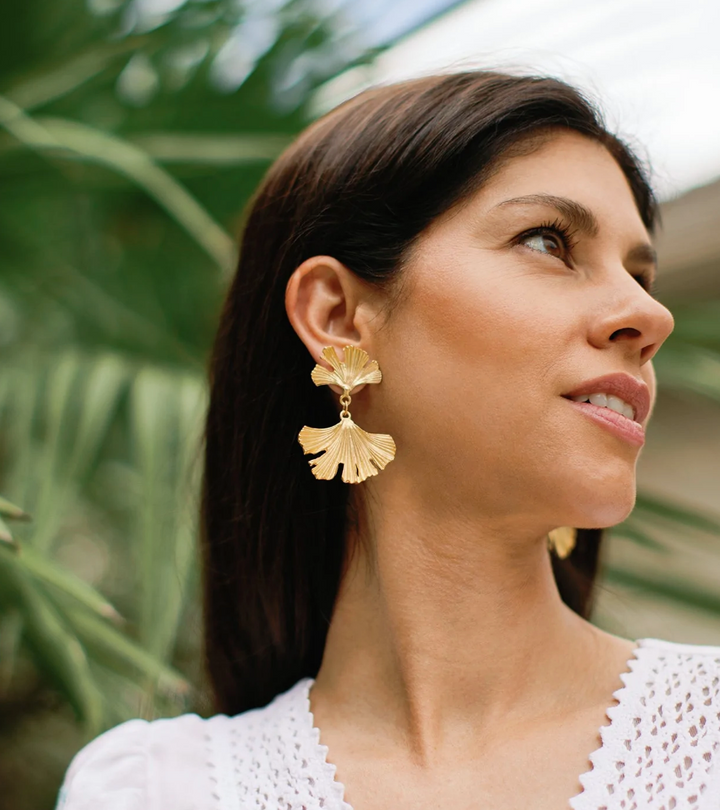 Susan Shaw Ginkgo Earrings