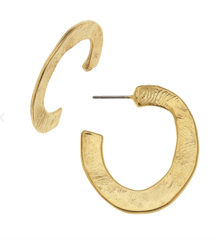 Susan Shaw Small Hammered Hoops